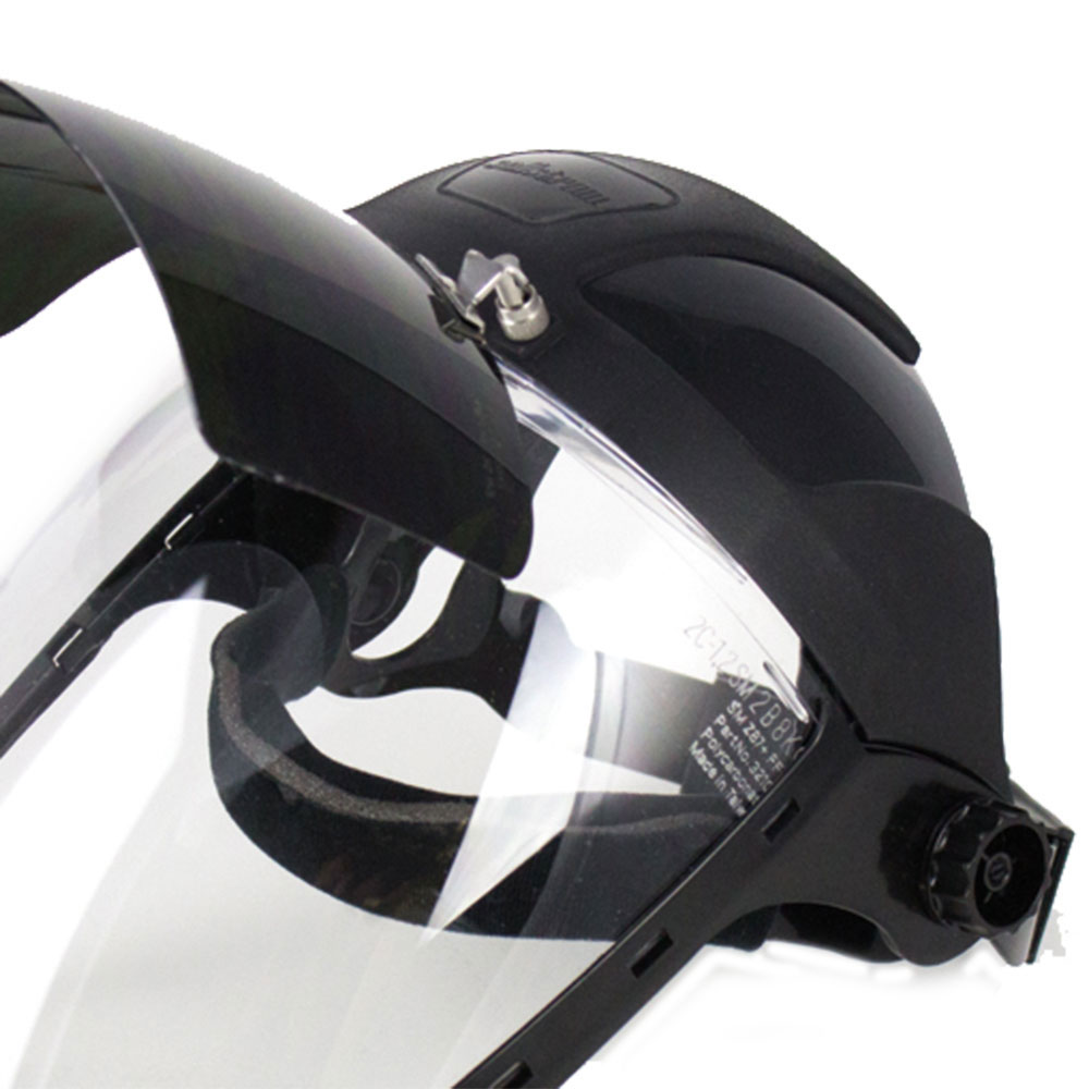 DP4  Series Face Shield - Chin Guard - Ratcheting - Polycarbonate - Anti-Fog - Flip-up Shade 8 IR Visor - Clear product photo