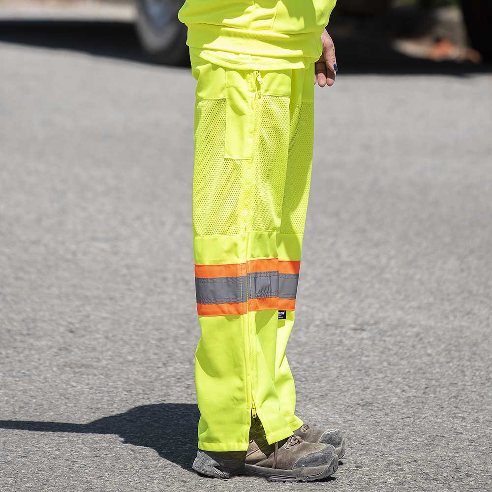 Pantalon de s&eacute;curit&eacute; routi&egrave;re haute visibilit&eacute; pour femme - Jaune/vert haute visibilit&eacute; - TG photo du produit