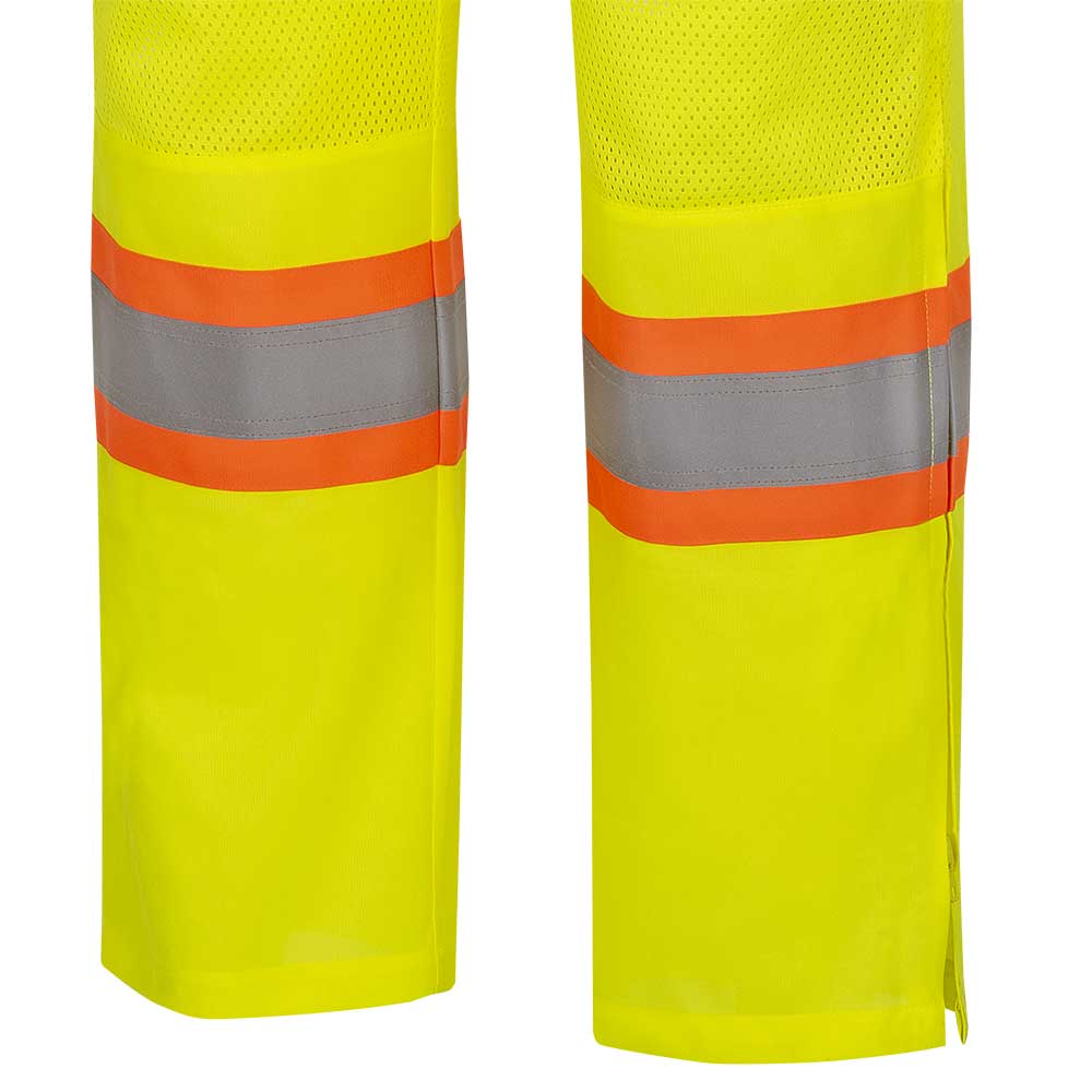 Salopette de s&eacute;curit&eacute; routi&egrave;re haute visibilit&eacute; pour femme - Jaune/vert haute visibilit&eacute; - TG photo du produit