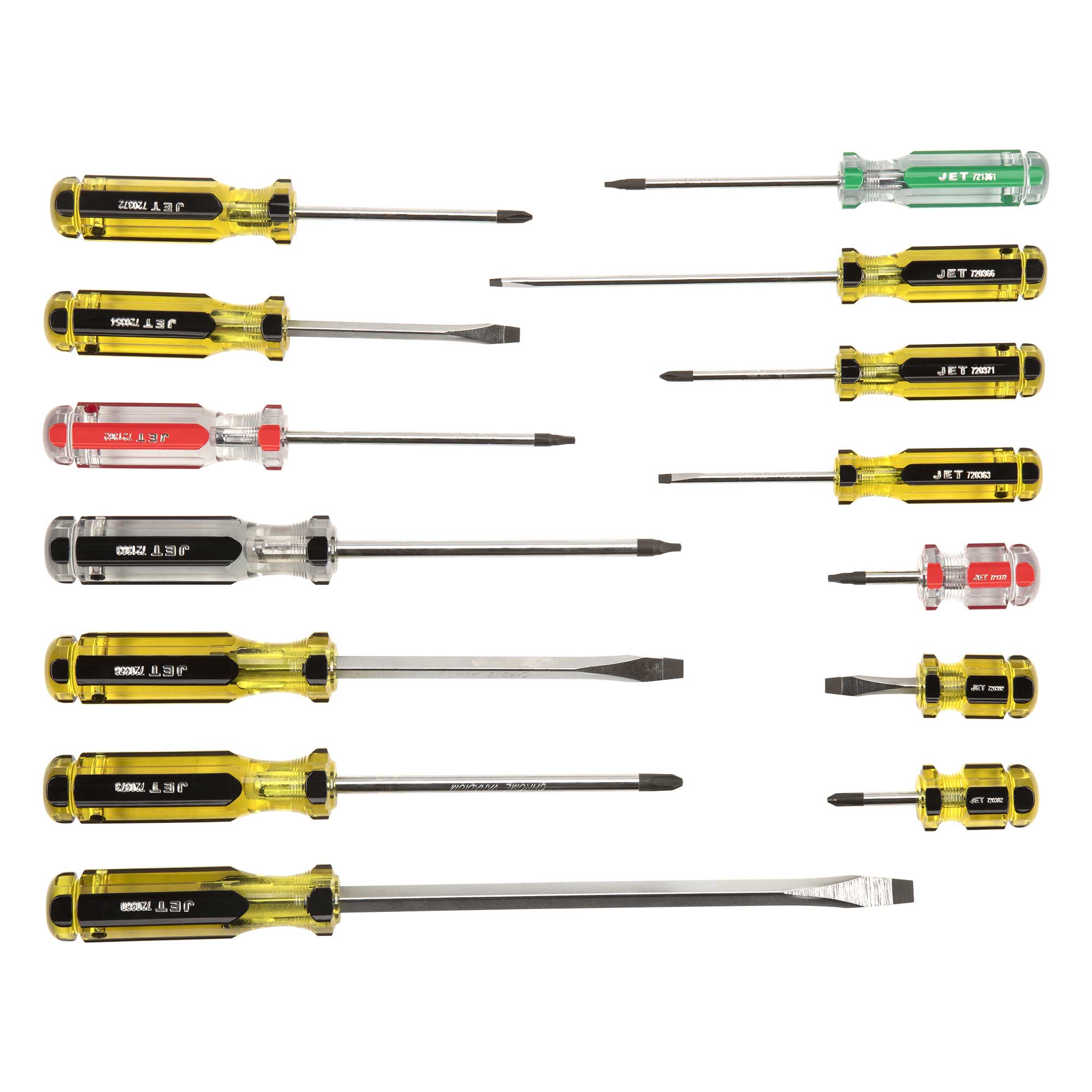 Jumbo Handle Screwdriver Set – 14 pc | 720507 | Screwdrivers | JET by ...