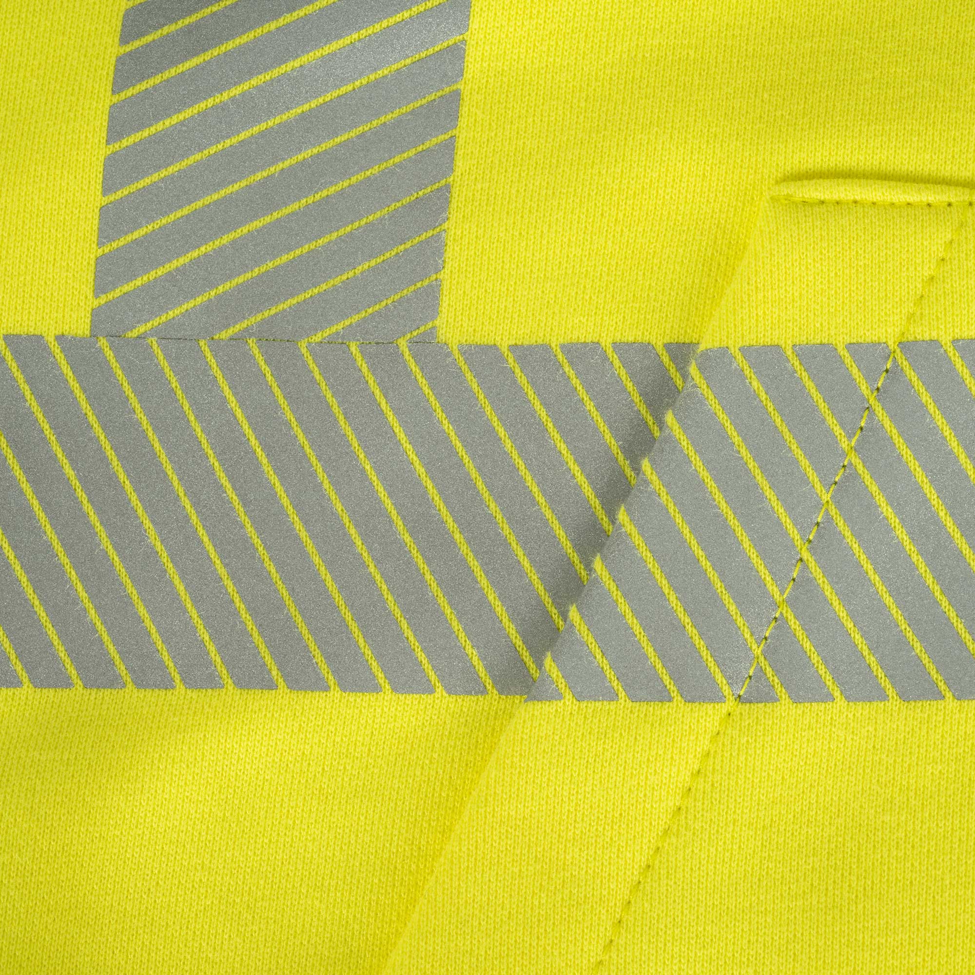 Hi-Vis 100% FR/Arc-Rated Heavyweight 12 oz Cotton Fleece Zip-Style Hoodie w/Detachable Hood - Hi-Vis Yellow - S product photo