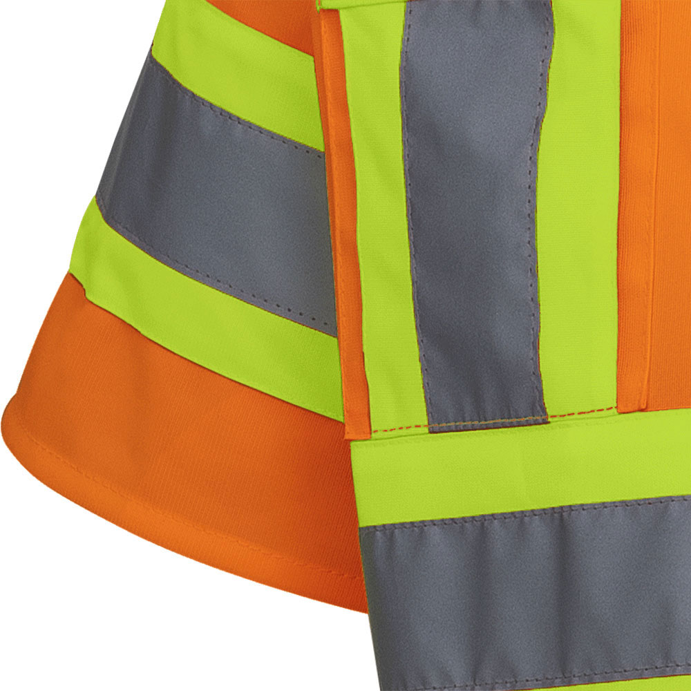 Hi-Vis Short-Sleeved Safety Vest - Zipper Closure - Hi-Vis Orange - XL product photo