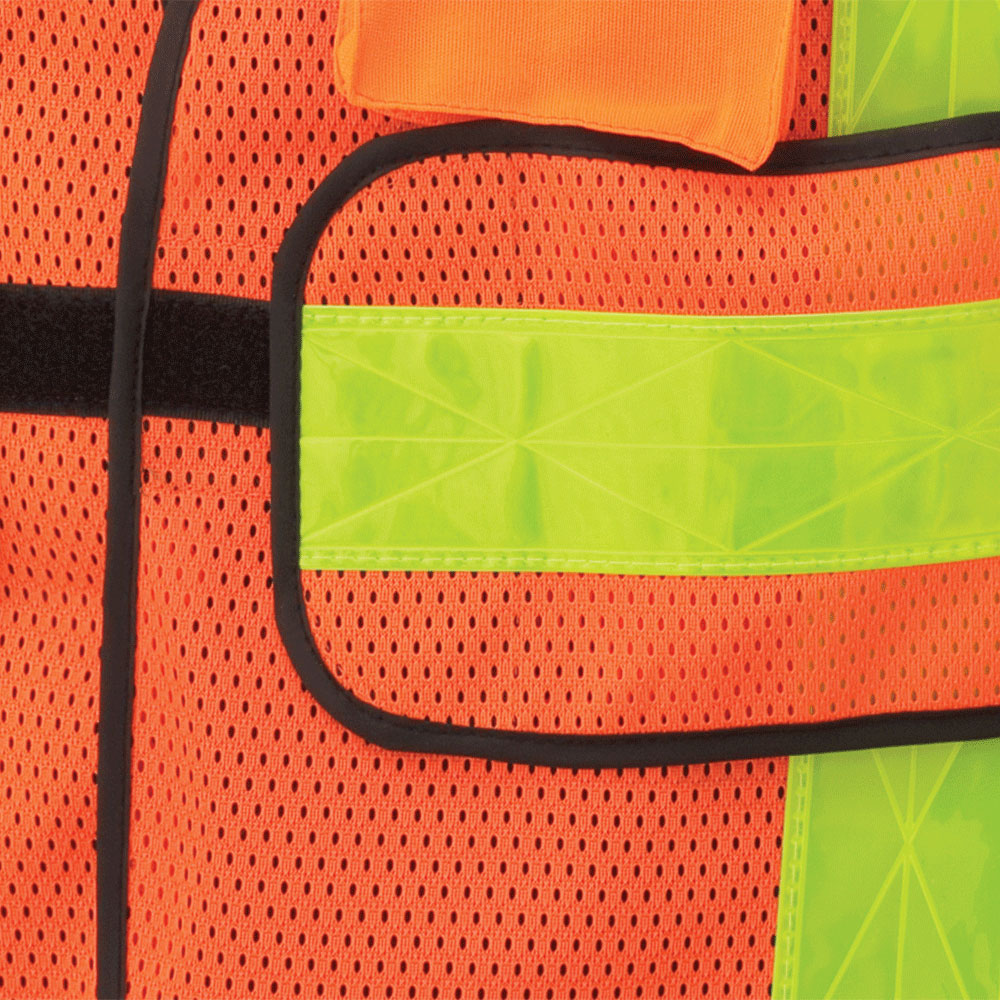 Hi-Vis Poly Mesh All-Purpose Vest - 5-pt Tear-Away - Hi-Vis Orange - O/S product photo