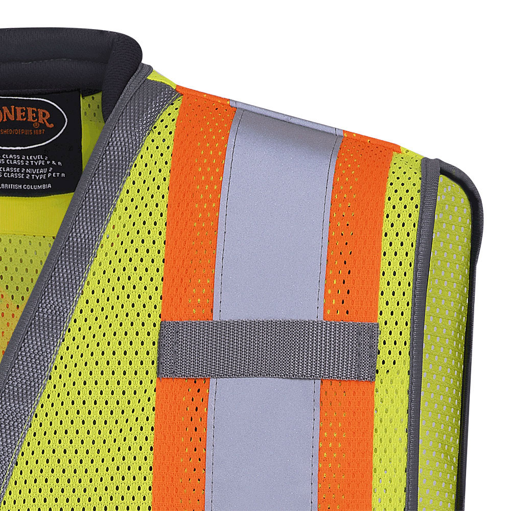 Hi-Vis Safety Surveyor's vests - Mesh Polyester - Yellow/Green - S product photo