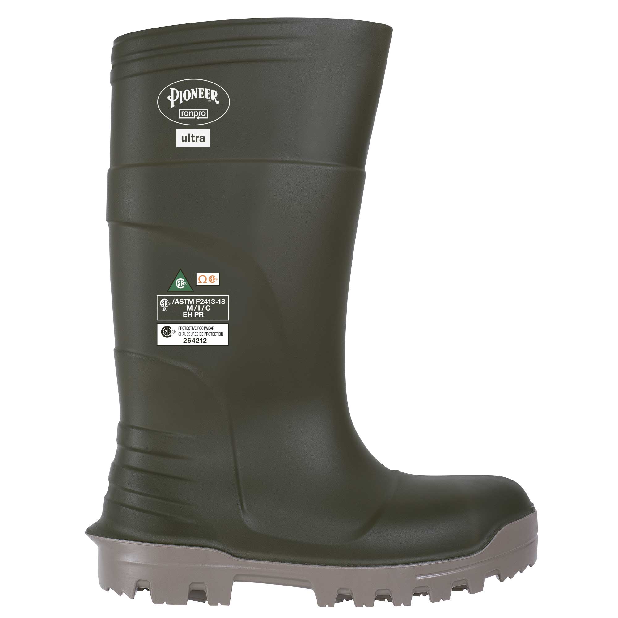 Bottes Ranpro Ultra -50&ordm; C en PU &ndash; Embout et plaque en composite &ndash; Verte &ndash; Taille homme 10 photo du produit