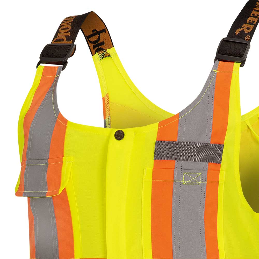 Salopette de s&eacute;curit&eacute; routi&egrave;re haute visibilit&eacute; pour femme - Jaune/vert haute visibilit&eacute; - TG photo du produit