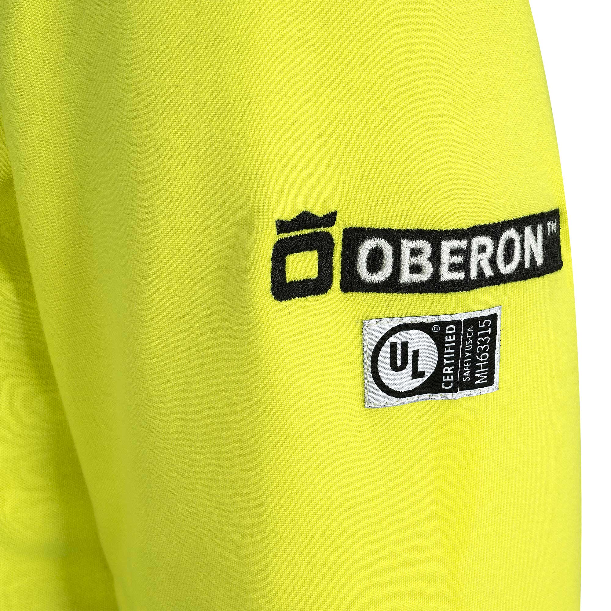 Hi-Vis 100% FR/Arc-Rated 7 oz Cotton Interlock Short-Sleeved Safety Shirt - Hi-Vis Yellow - L product photo