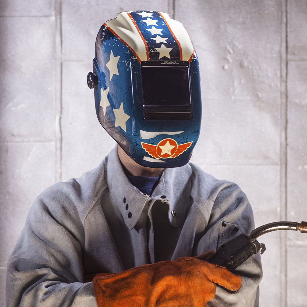 フランネル ベルベット HLX Welding Helmet - TrueSight II Digital ADF - Stars and Scars
