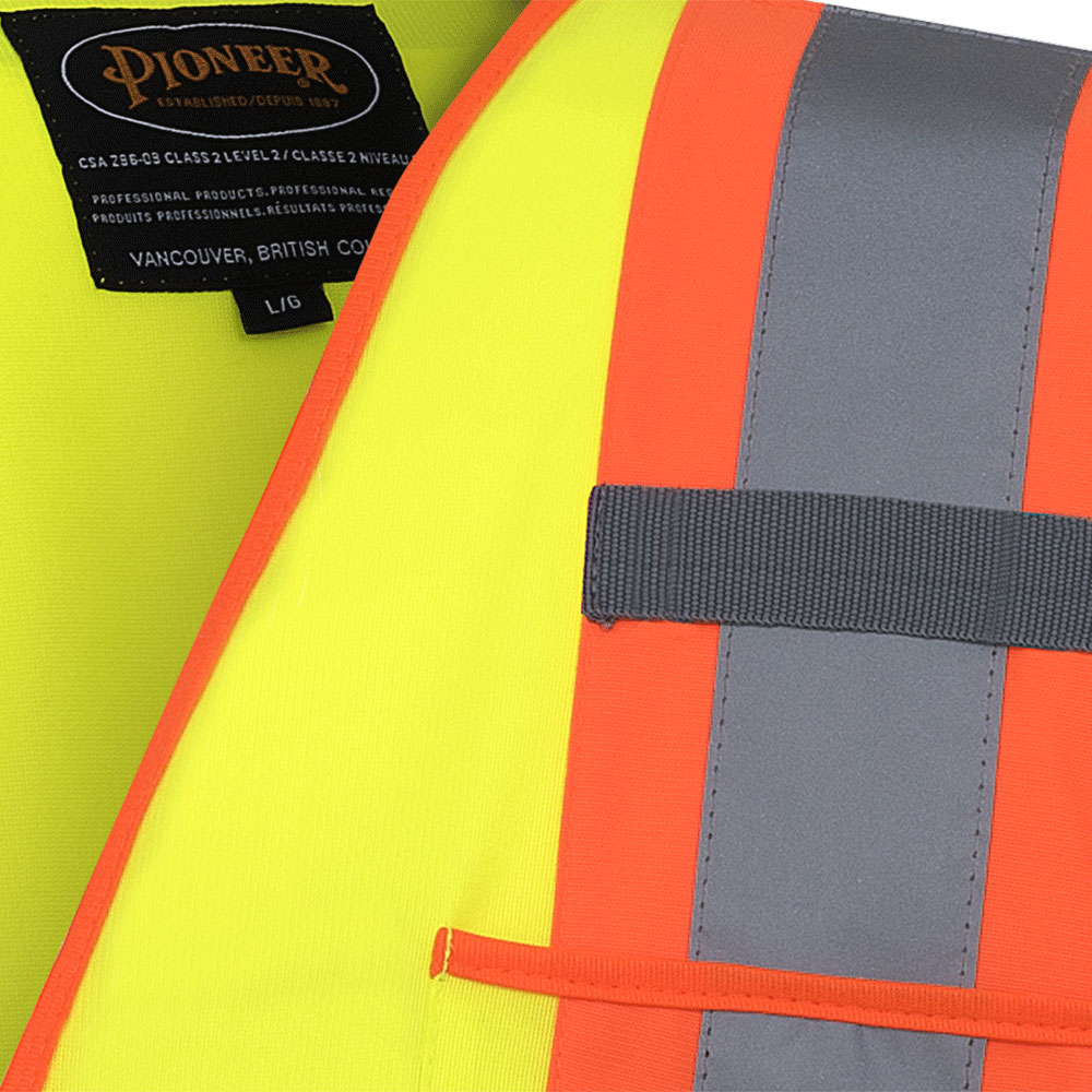 Hi-Vis  Short-Sleeved Safety Vest - Zipper Closure - Hi-Vis Yellow/Green - XL product photo