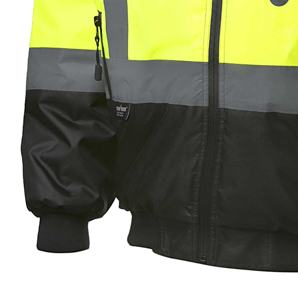 Hi Vis Heated Nano Bomber Jacket - 100% Waterproof - Hi-Vis Yellow/Green - XL product photo