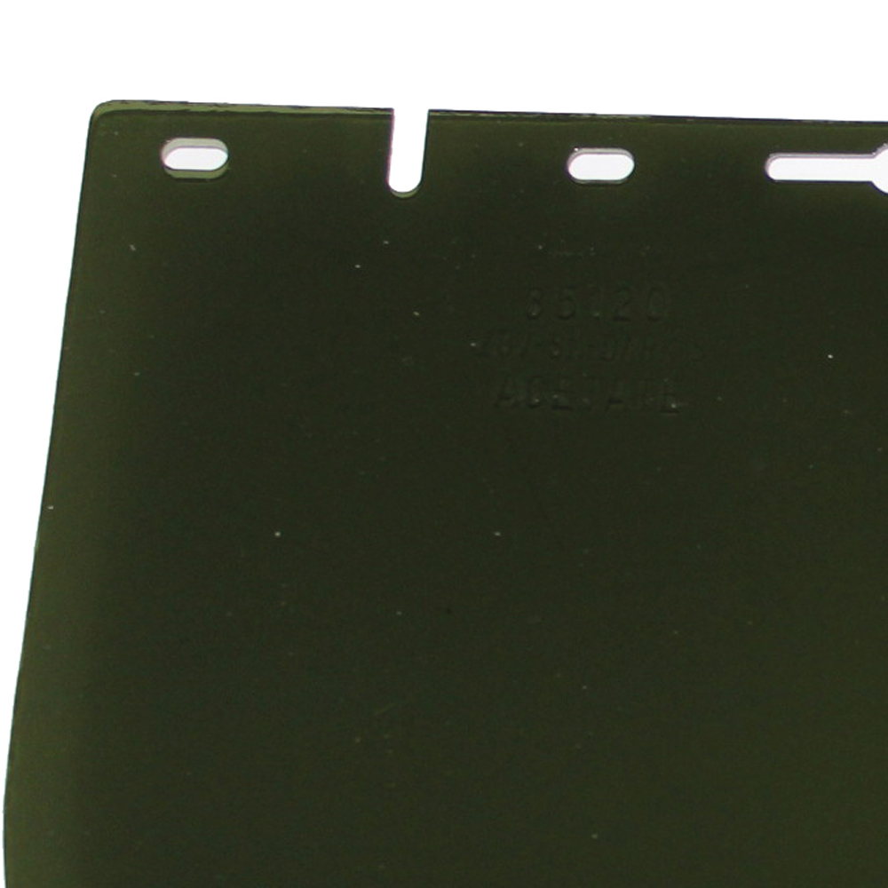390 Premium Series Single Crown Face Shields Window - Polycarbonate - 8" x 16" x .040" - Uncoated -  Dark Green product photo