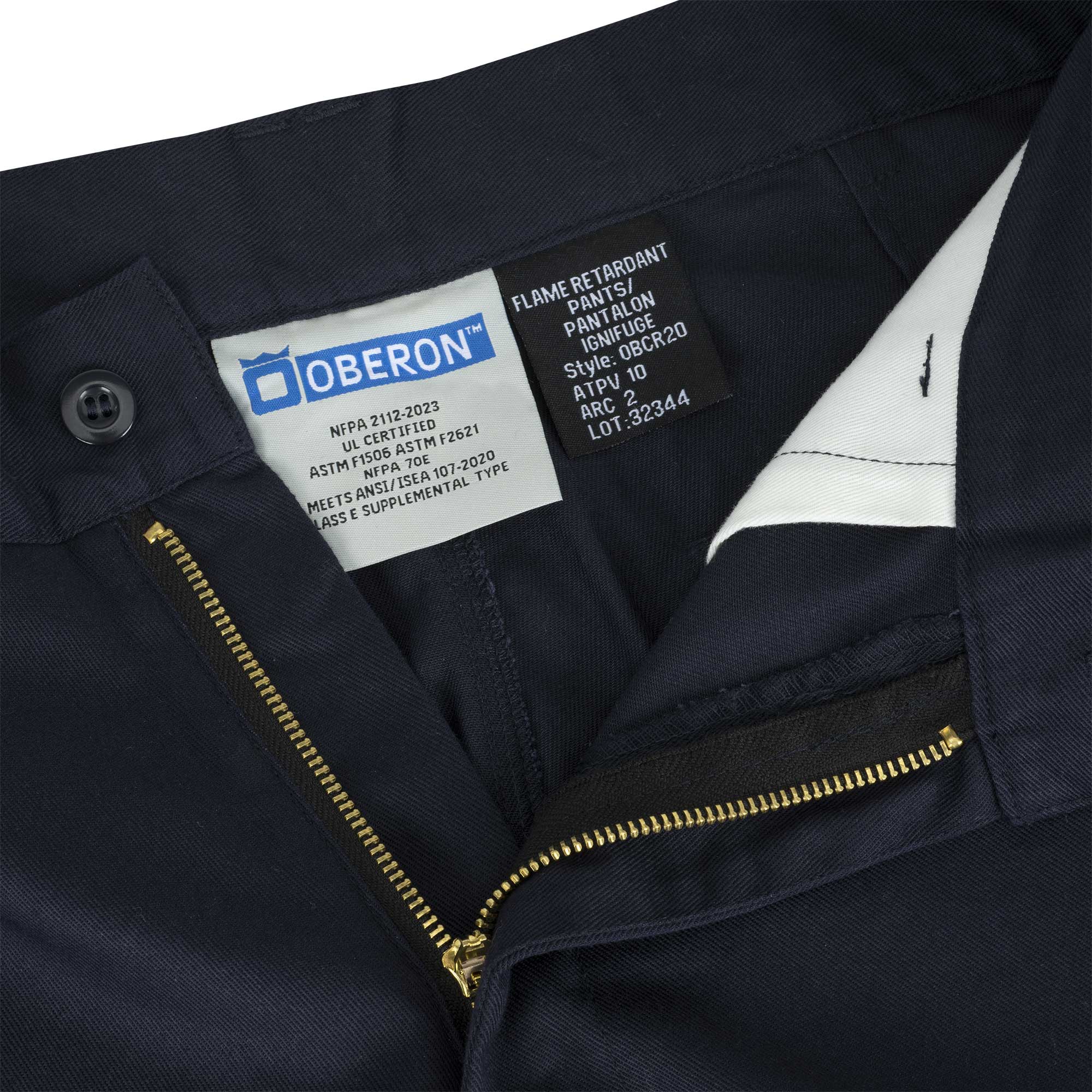 Hi-Vis FR/Arc-Rated 7.5 oz  88/12 Safety Cargo Pants - Navy - 32x32 product photo