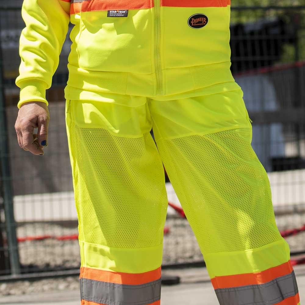 Pantalon de s&eacute;curit&eacute; routi&egrave;re haute visibilit&eacute; pour femme - Jaune/vert haute visibilit&eacute; - TG photo du produit