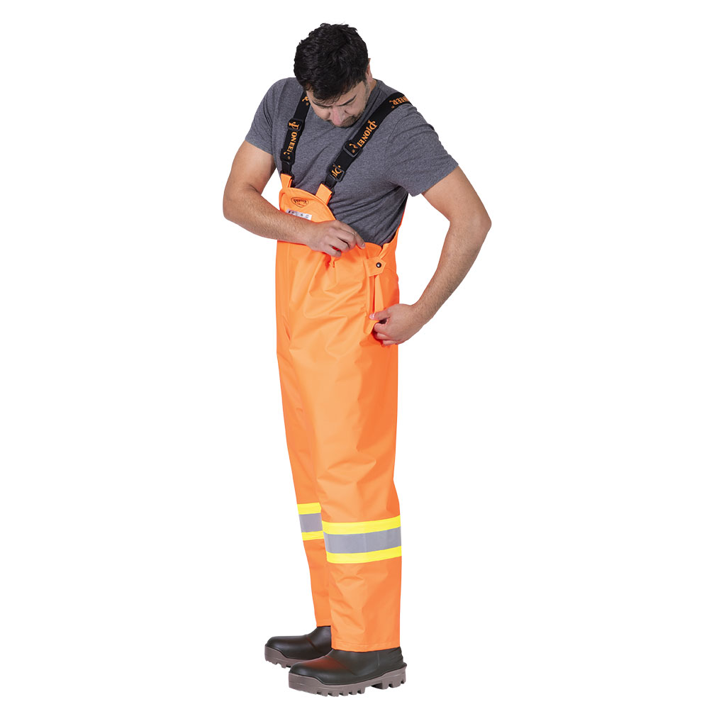 Hi-Vis Flame-Resistant Waterproof PU Stretch Bib Pants – Hi-Vis