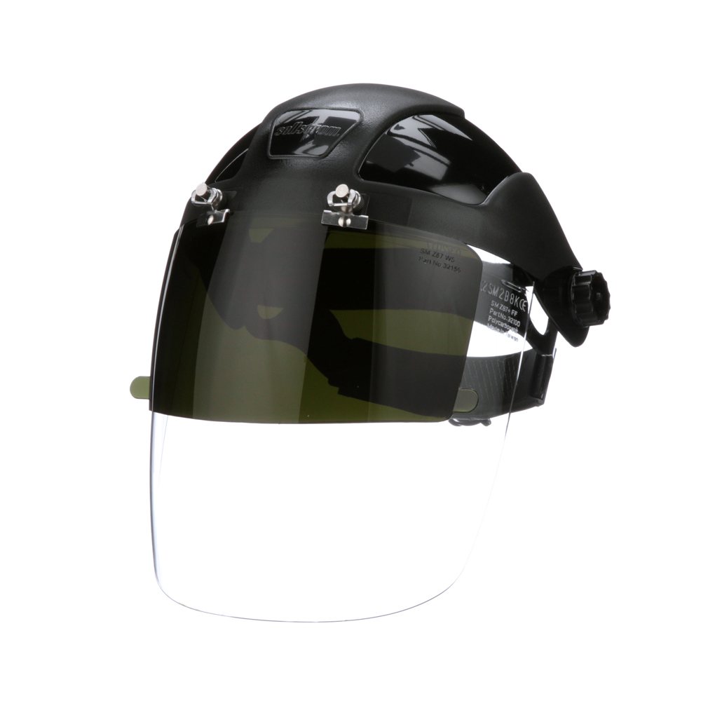 DP4  Series Face Shield - Ratcheting - Polycarbonate - Clear - Anti-Fog - Flip-up Shade 5 IR Visor product photo