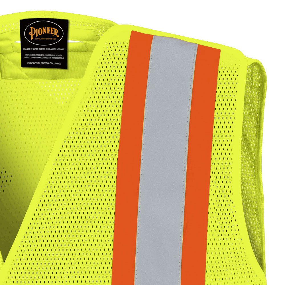 Hi-Vis Poly Mesh Tear-Away Safety Vest - Hi-Vis Yellow/Green - 2/3XL product photo