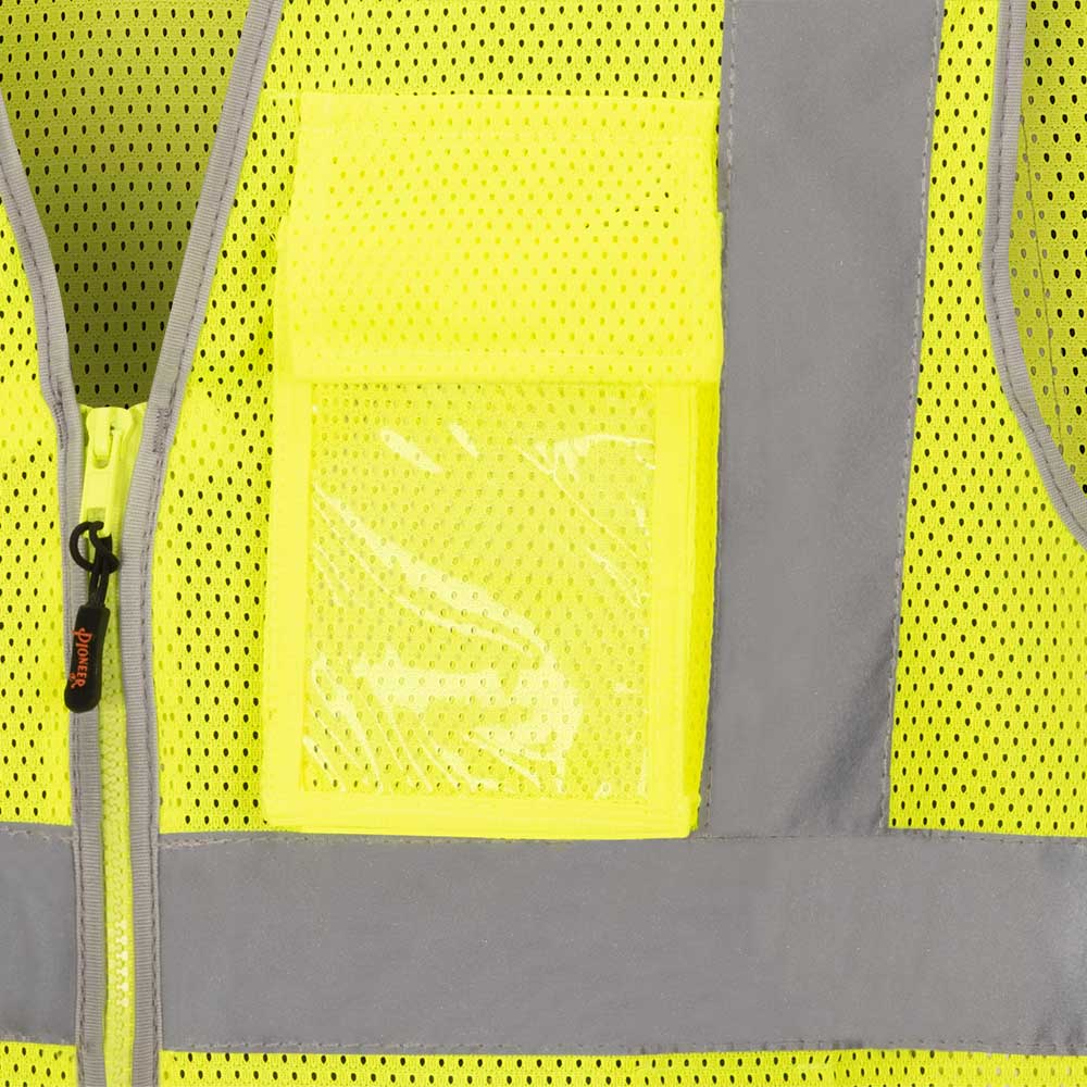 Hi-Vis Poly Mesh Safety Vest - Zipper Closure - Hi-Vis Yellow/Green - M product photo