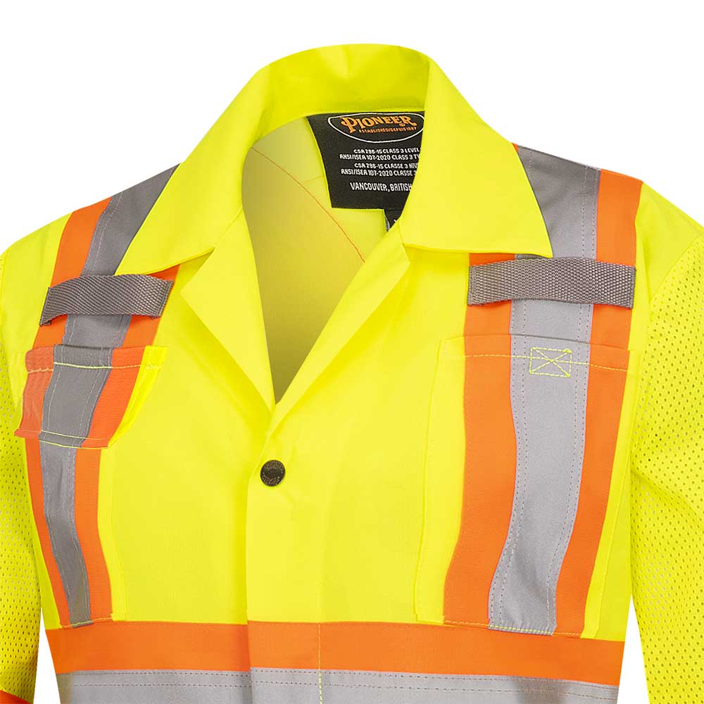 Combinaison de s&eacute;curit&eacute; routi&egrave;re haute visibilit&eacute; pour femme - Jaune/vert haute visibilit&eacute; - TG photo du produit