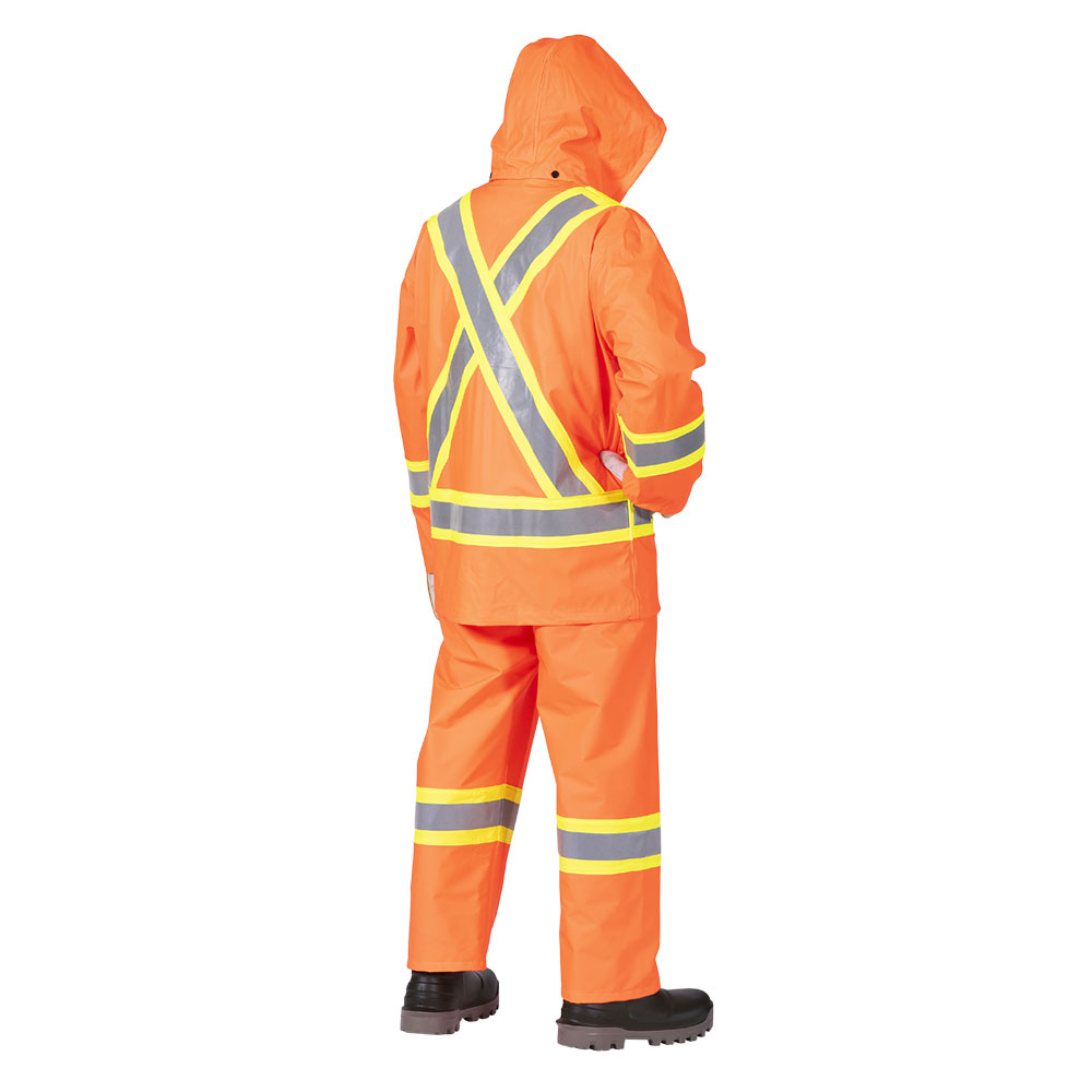 Hi-Vis Flame-Resistant Waterproof PU Stretch Jacket – Hi-Vis Orange ...
