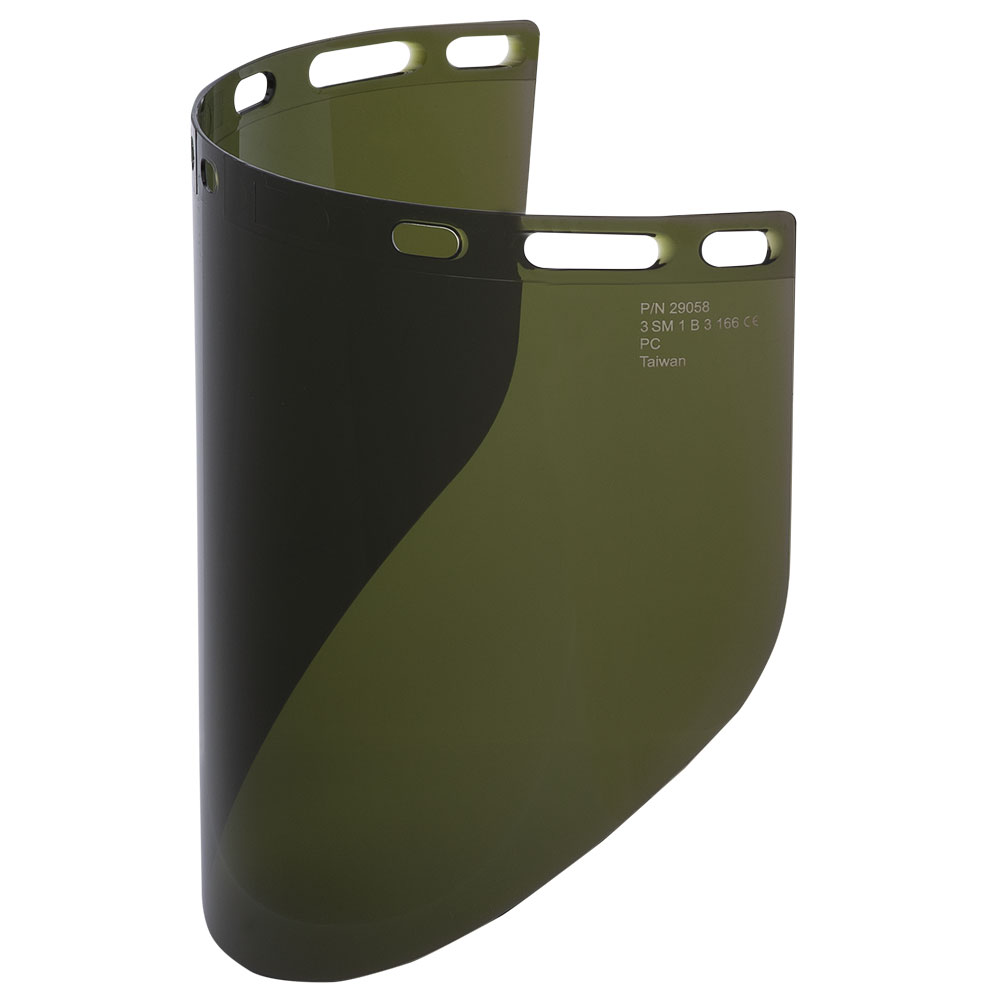 Face Shield Window - Polycarbonate - Molded - Shape R - IRUV 3.0 product photo