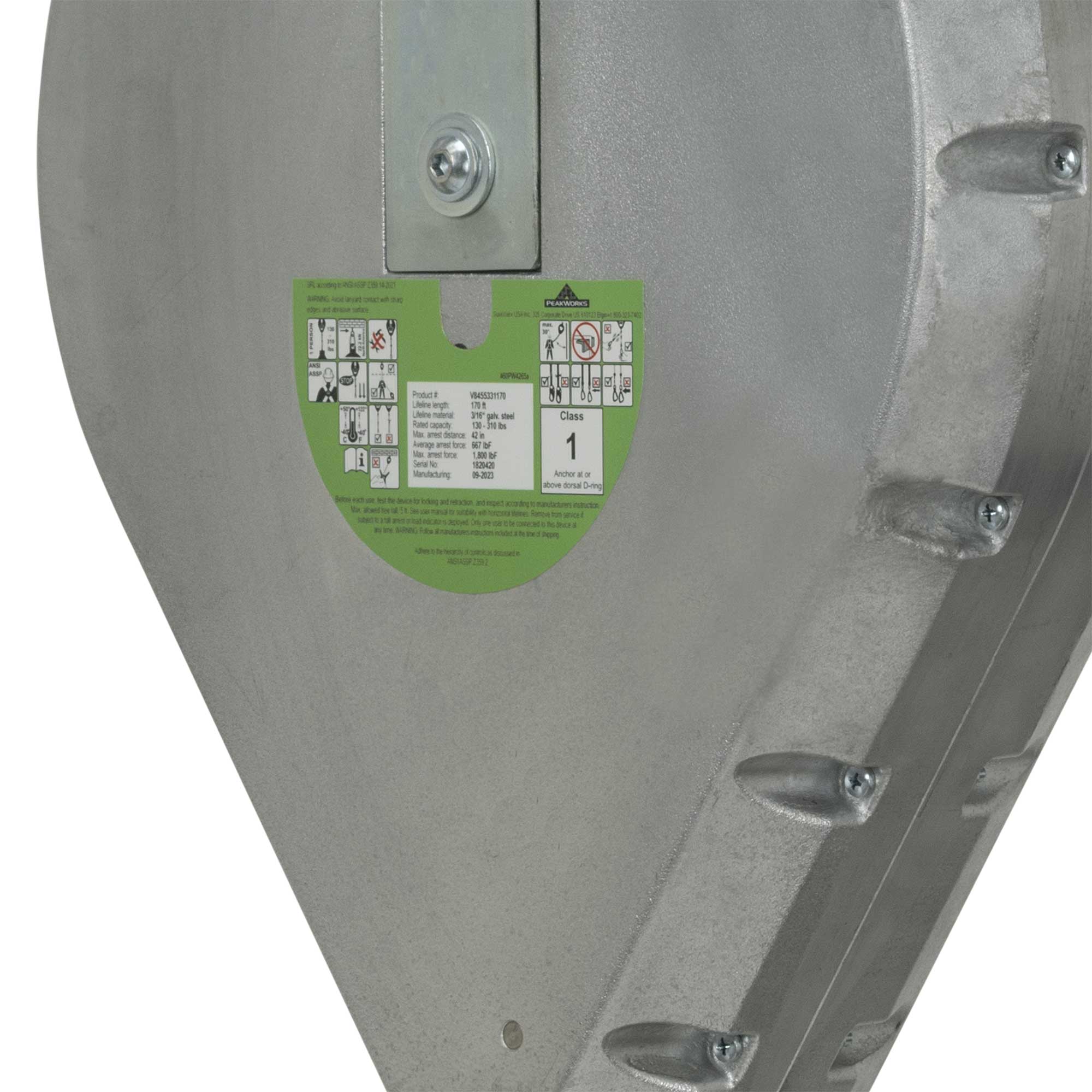 170' Overhead Self-Retracting Device product photo