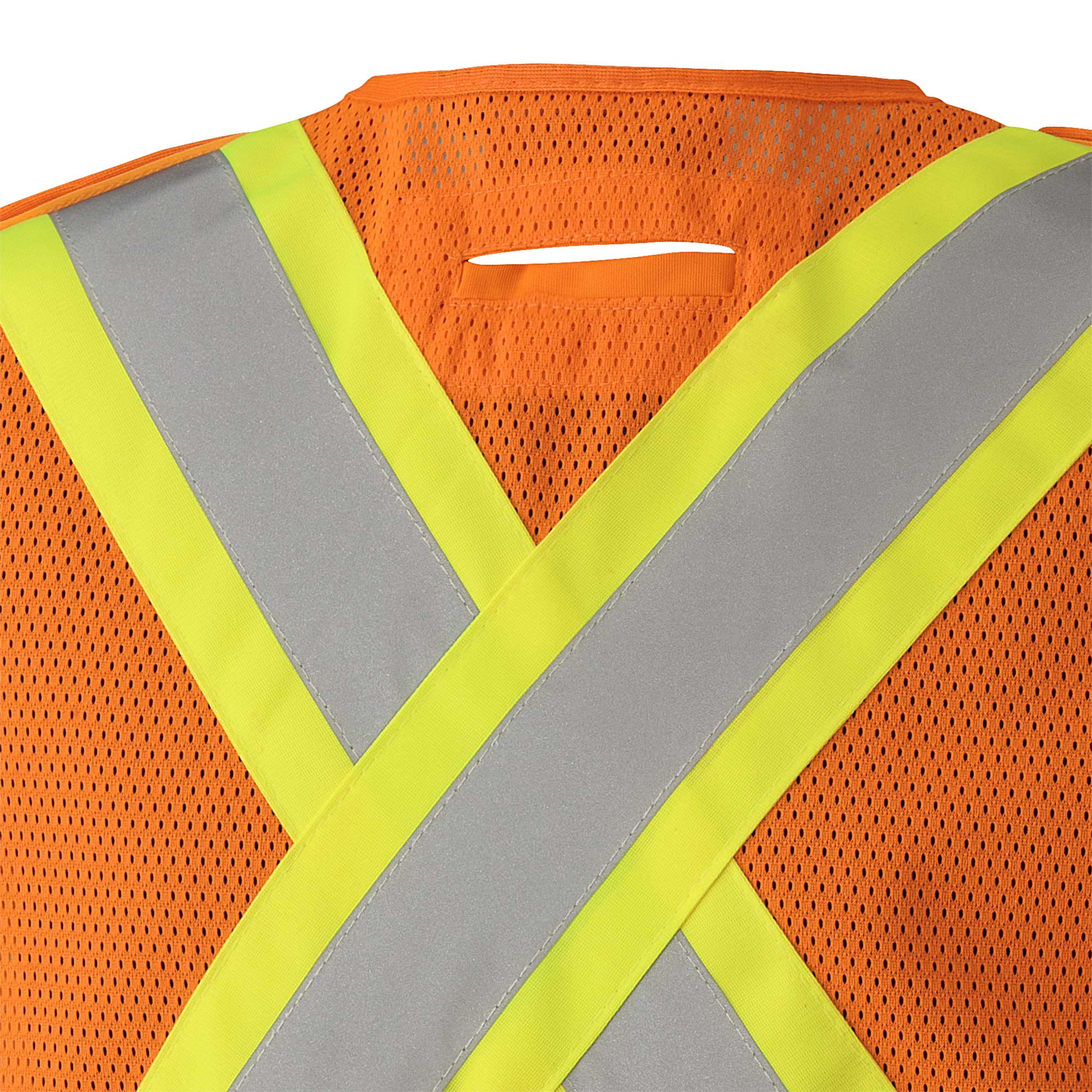 Hi-Vis Poly Mesh Drop Shoulder Safety Vest - Hi-Vis Orange - 2/3XL