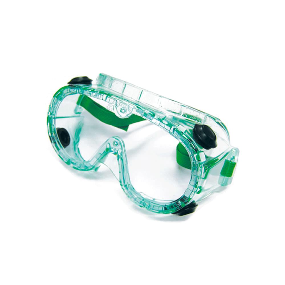 882 Series Safety Goggles - Indirect Vent - Green Body - Anti-Fog - Clear Lens product photo