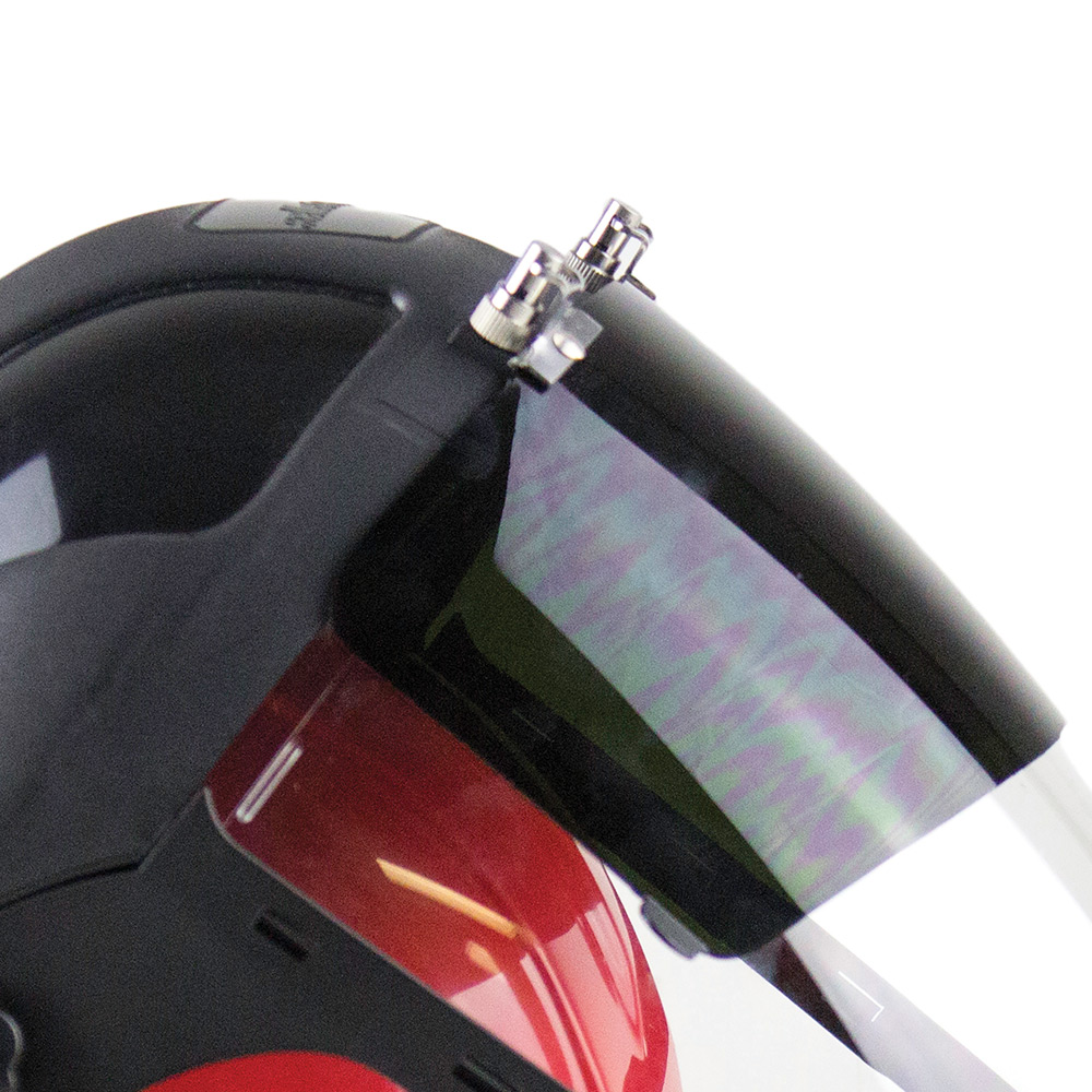 DP4  Series Face Shield - Chin Guard - Universal Adapter - Polycarbonate - Clear - Anti-Fog - Flip-up Shade 6 IR Visor product photo
