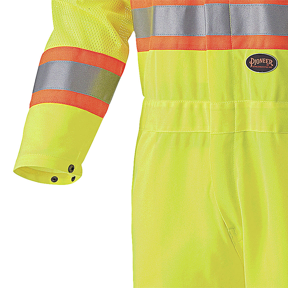 Hi-Vis Traffic Safety Coveralls - Zipper Closure - Yellow/Green - XL product photo