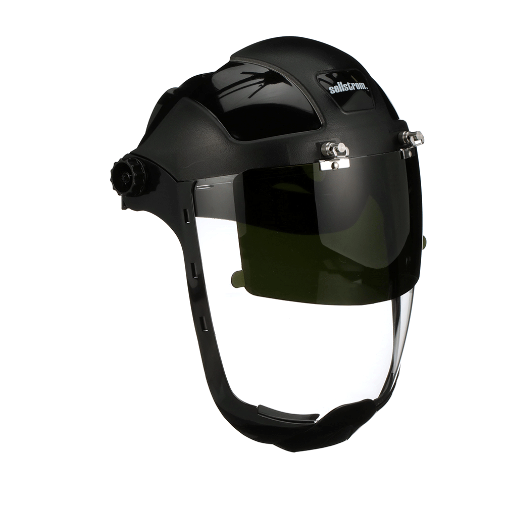 DP4  Series Face Shield - Chin Guard - Ratcheting - Polycarbonate -  Anti-Fog - Flip-up Shade 5 IR Visor - Clear product photo