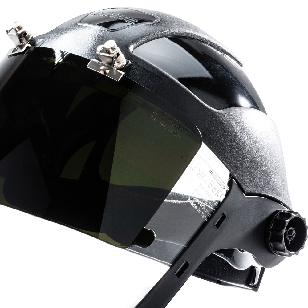 DP4  Series Face Shield - Chin Guard - Ratcheting - Polycarbonate - Anti-Fog - Flip-up Shade 8 IR Visor - Clear product photo
