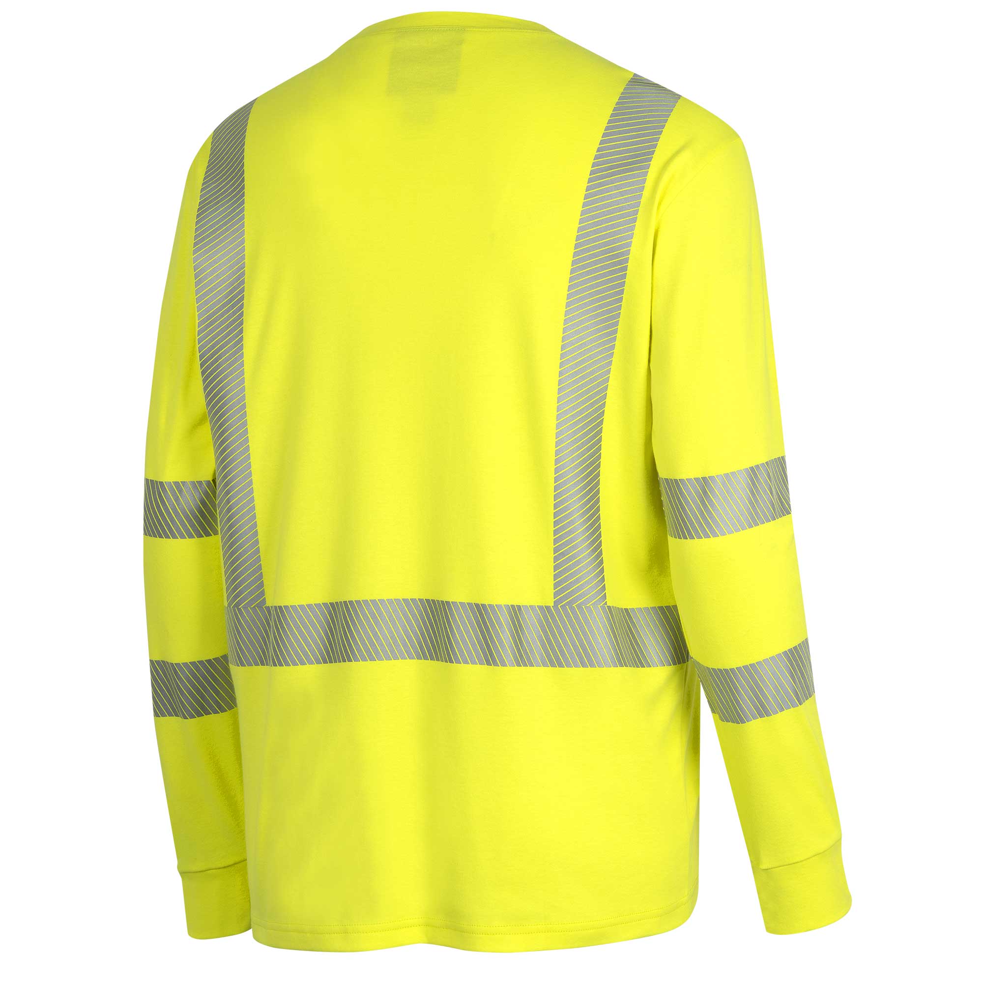 Hi-Vis 100% FR/Arc-Rated 7 oz Cotton Interlock Short-Sleeved Safety Shirt - Hi-Vis Yellow - L product photo