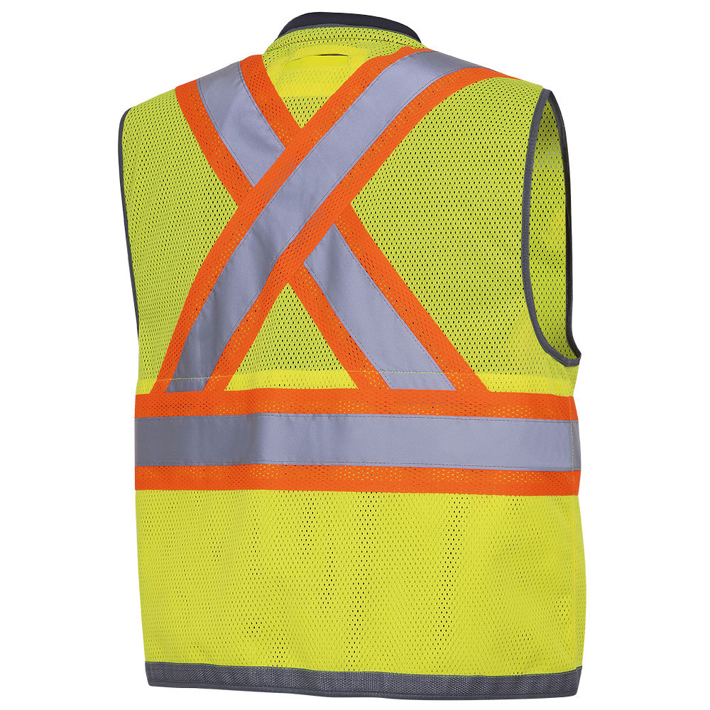 Hi-Vis Safety Surveyor's vests - Mesh Polyester - Yellow/Green - S product photo