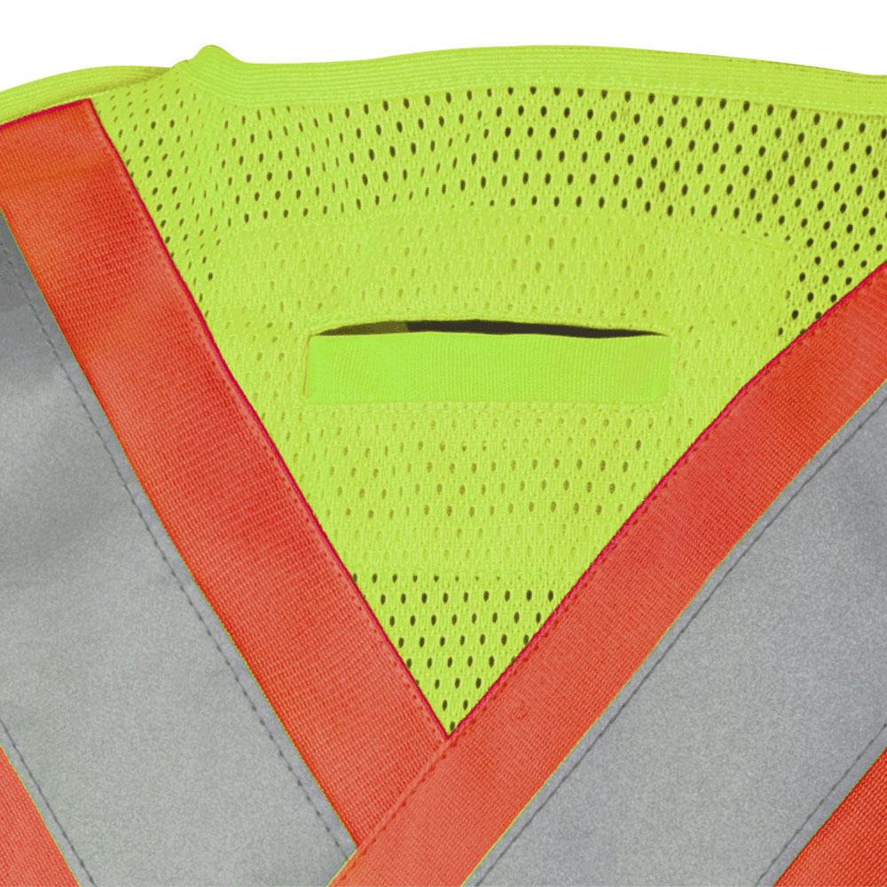 Hi-Vis Tricot Poly Safety Vest - Mesh-Back - 5-pt Tear-Away - Hi-Vis Yellow/Green - 5XL product photo