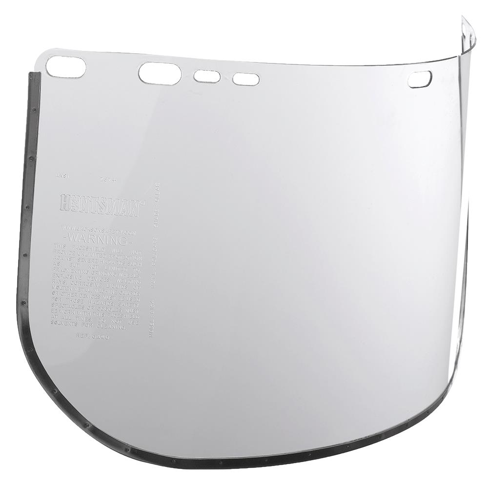 Polycarbonate Face Shield Window - Shape E - Bound - Clear product photo