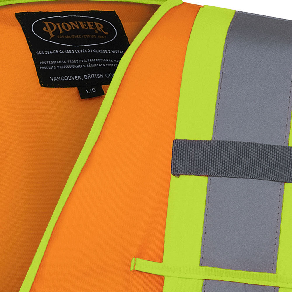 Hi-Vis Short-Sleeved Safety Vest - Zipper Closure - Hi-Vis Orange - XL product photo