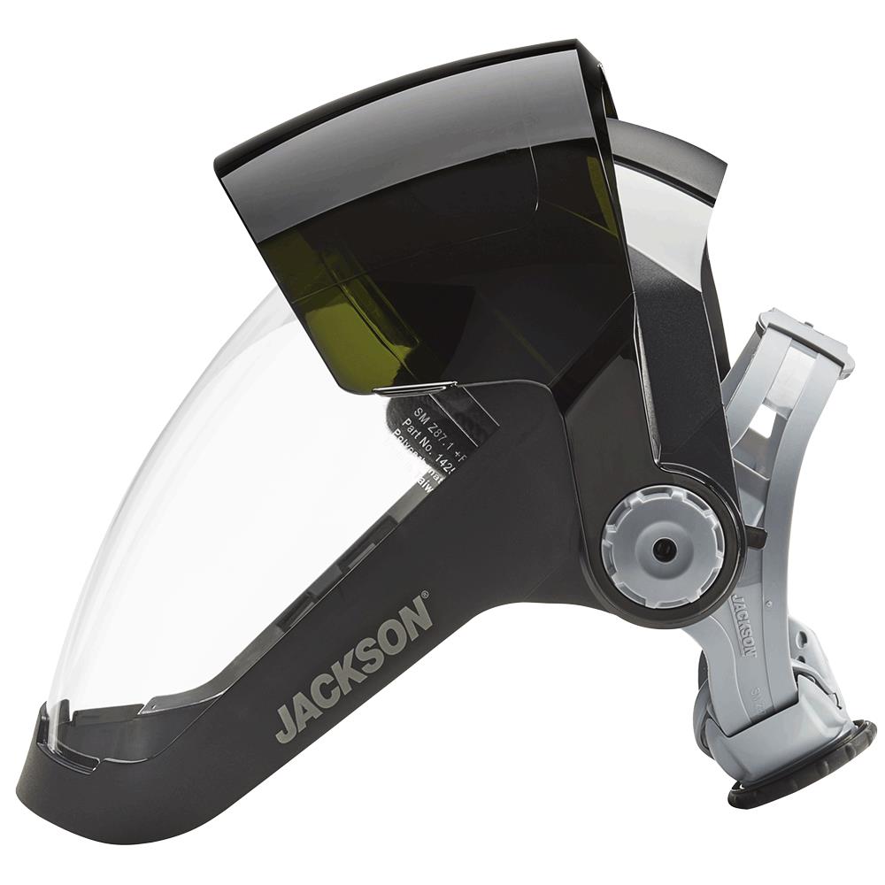 Quad™ 500 Series Face Shield - Ratcheting Headgear - Shade 8 IR Visor product photo