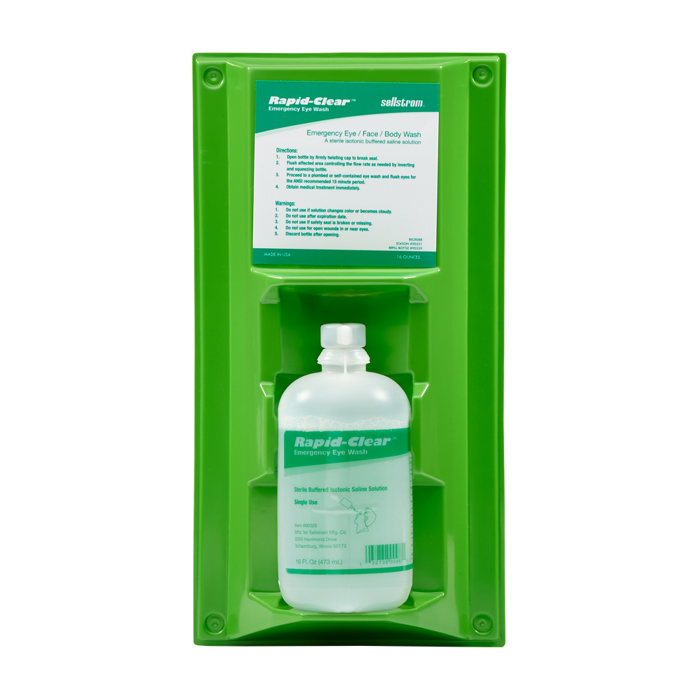 Rapid-Clear Portable Eyewash Station - Single Bottle Type - 16 oz. product photo