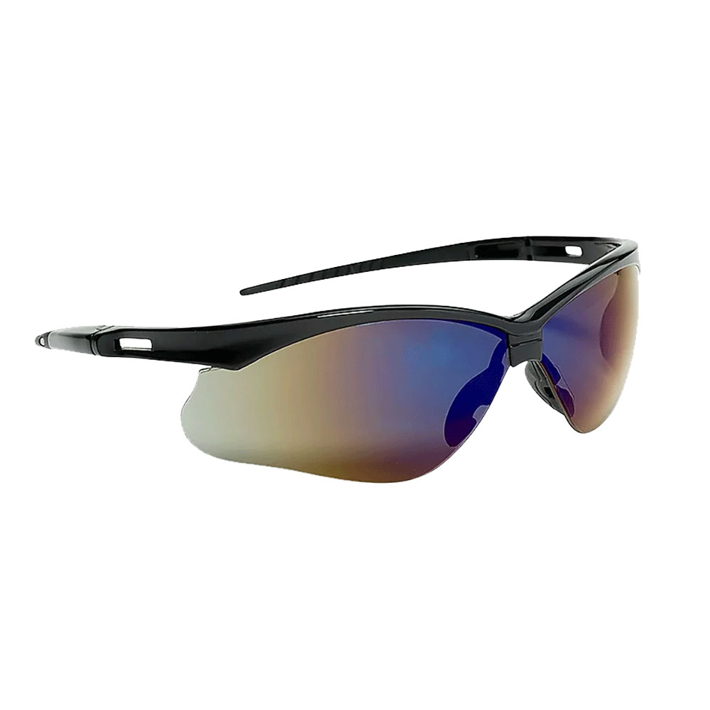 Jackson SG Safety Glasses - Black Frame - Blue Mirror Lens Anti-Scratch Hardcoat Lens product photo