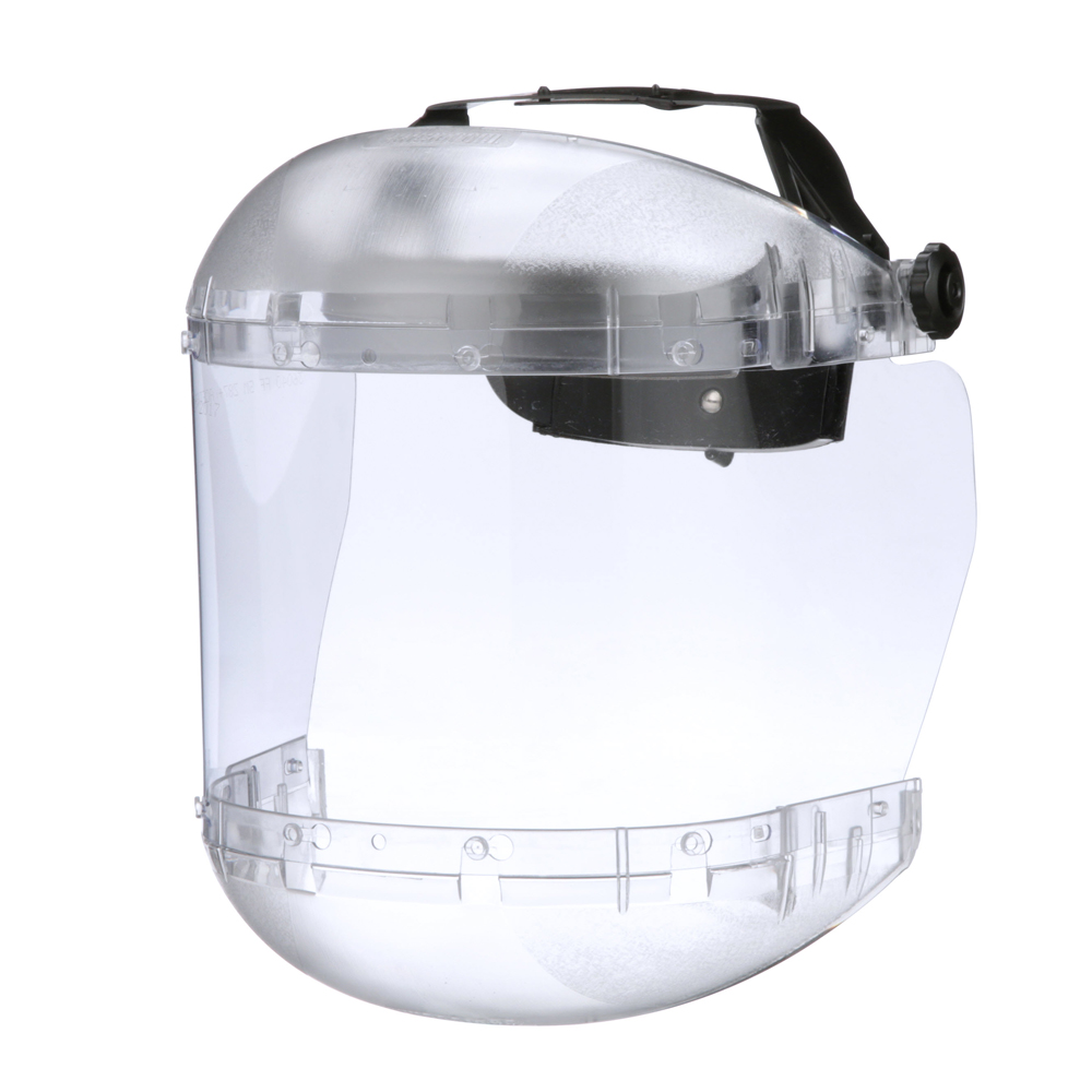 380 MAX LIGHT Series Face Shield - Dual Crown - Ratcheting - Acetate - Clear - Anti-Fog product photo