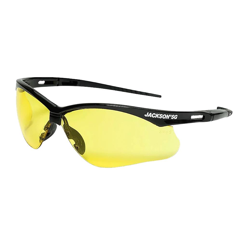 Jackson SG Safety Glasses - Black Frame - Amber Antifog Lens product photo