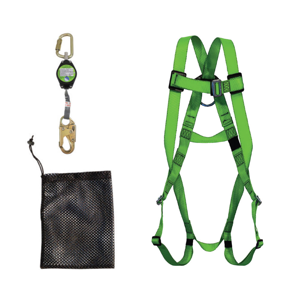 Self-Retracting LifeLine Contractor Kit - Includes Safety Harness V8001000 - SRL V845822006LE - Carrying Bag V86001 product photo