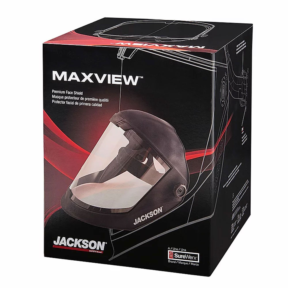 Maxview Series Premium Face Shield - Universal Hard Hat Slot Adaptor - Anti-Fog product photo
