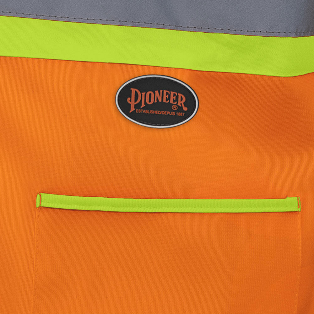 Hi-Vis Short-Sleeved Safety Vest - Zipper Closure - Hi-Vis Orange - XL product photo