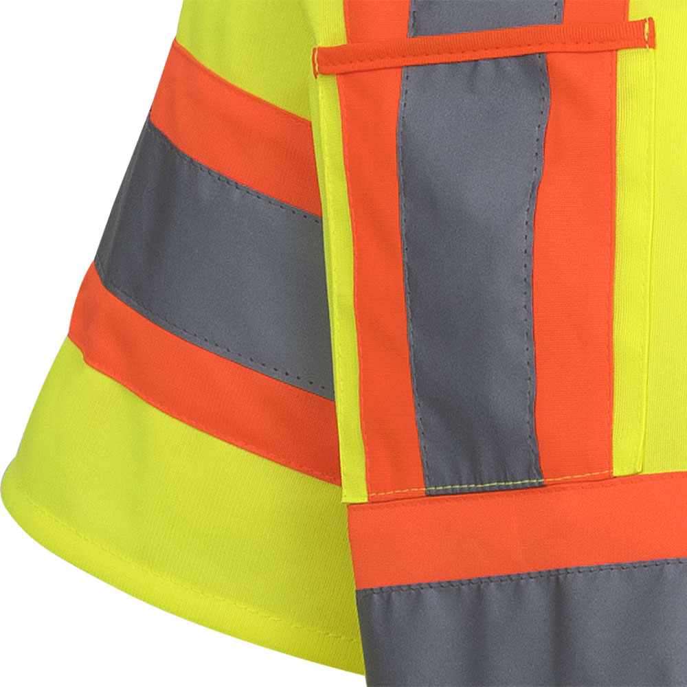 Hi-Vis  Short-Sleeved Safety Vest - Zipper Closure - Hi-Vis Yellow/Green - XL product photo