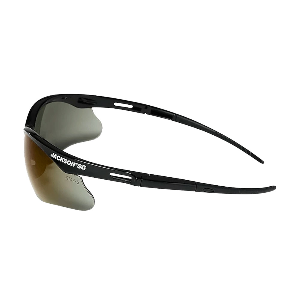 Jackson SG Safety Glasses - Black Frame - Blue Mirror Lens Anti-Scratch Hardcoat Lens product photo