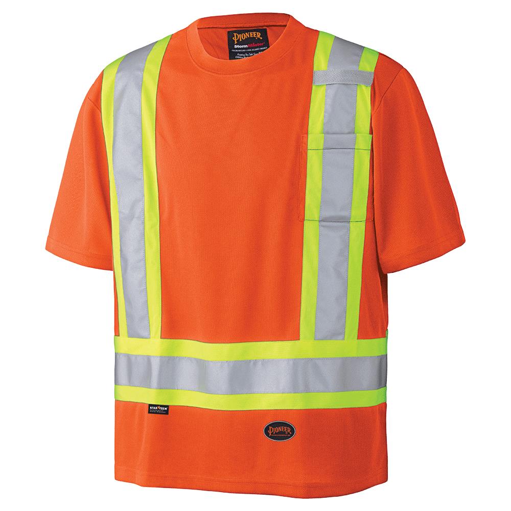 Hi-Vis Bird's-Eye Safety T-Shirt - Hi-Vis Orange - L product photo
