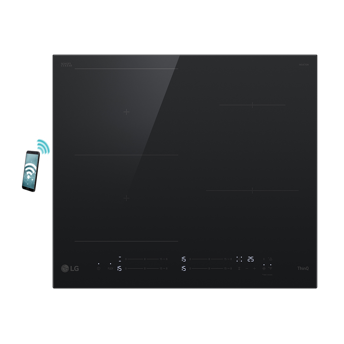 LG CBIZ2435B Επαγωγική Εστία 60 cm, Μαύρο
