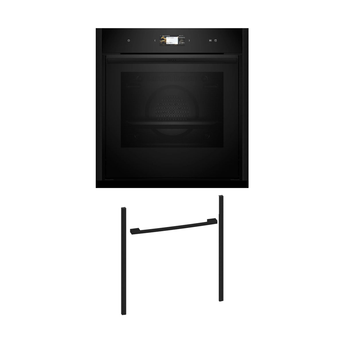Neff NVS60E6D0 Εντοιχιζόμενος φούρνος B69VS3AY0 & Deep Black Flex Design Kit