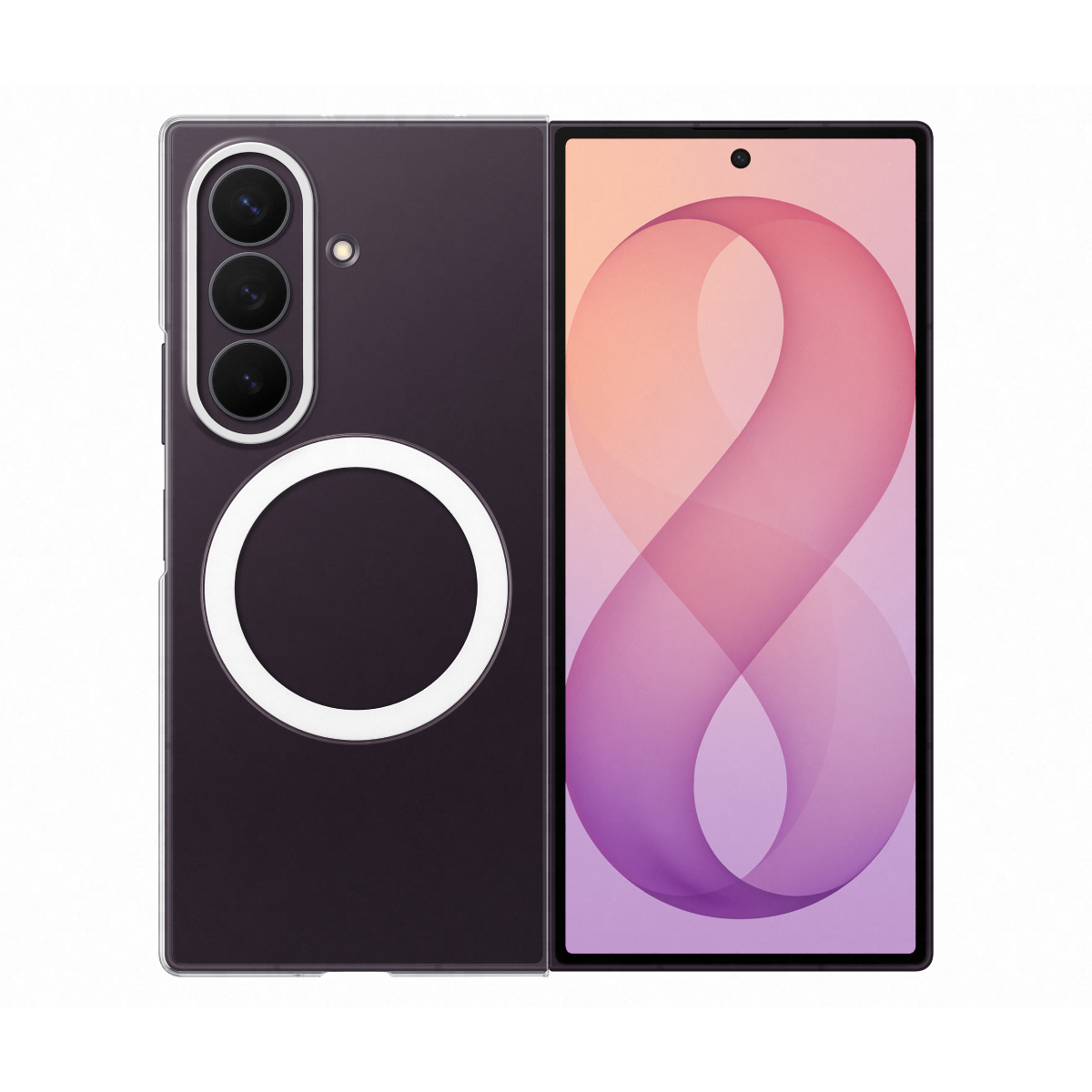 Samsung Back Cover Case for Galaxy Z Fold 8 Ultra Samsung Clear Magnet EF-CF976CTEGWW Transparent